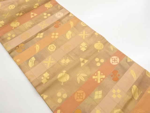JAPANESE KIMONO / NAGOYA OBI / HIKIHAKU / WOVEN TREASURE 